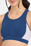 Zelocity Sports Bra With Removable Padding - Blue Opal — thumbnail 5